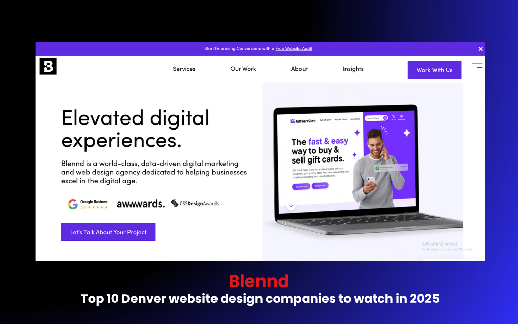 Top 10 Denver website design companies to watch in 2025 1 Top 10 Denver website design companies to watch in 2025: Blennd