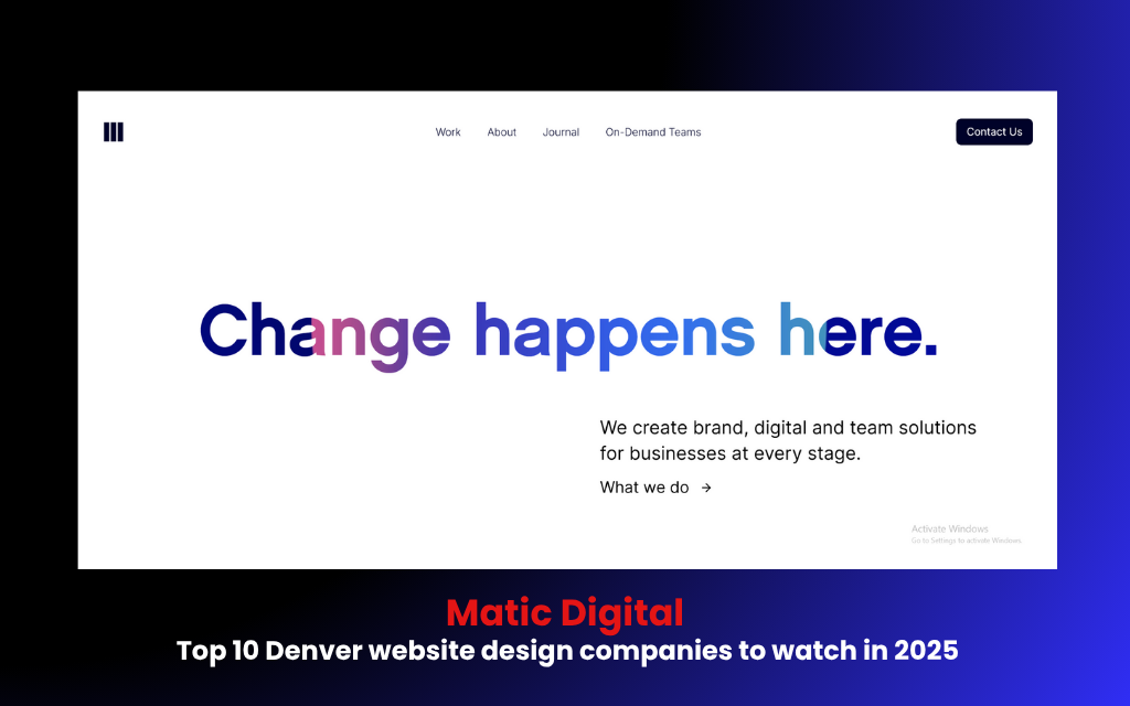 Top 10 Denver website design companies to watch in 2025 6 Top 10 Denver website design companies to watch in 2025: Matic Digital