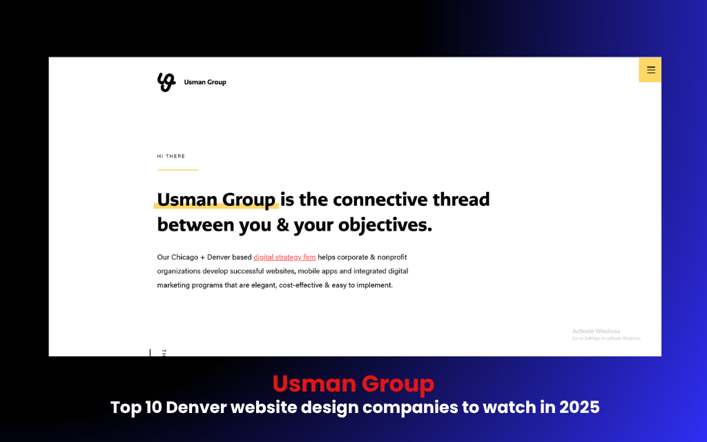Top 10 Denver website design companies to watch in 2025 4 Top 10 Denver website design companies to watch in 2025: Usman Group