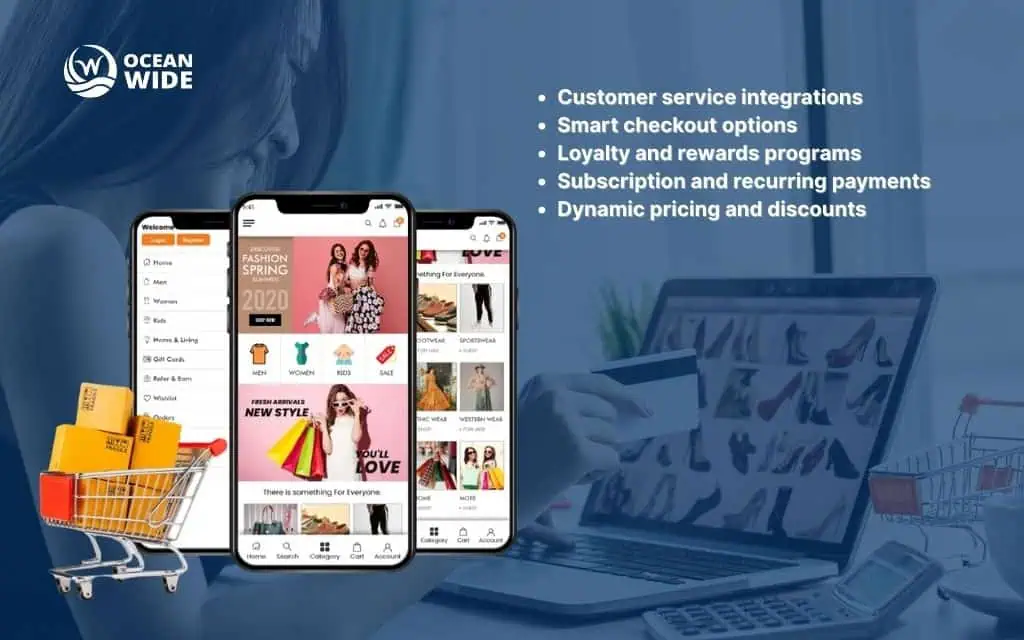 Advanced ecommerce functionality for retailers