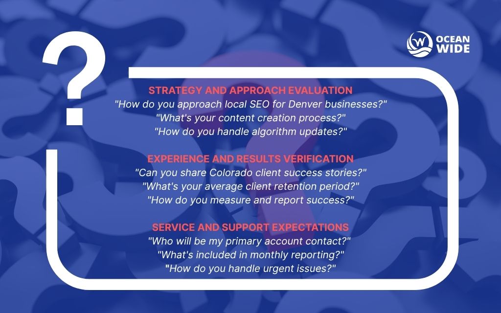 Questions to ask during SEO consultations - How to choose the right SEO company in Denver