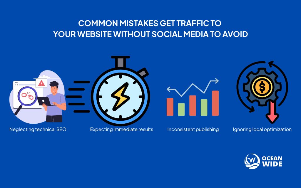 10 Strategy how to get traffic to your website without social media 3 Common mistakes get traffic to your website without social media to avoid