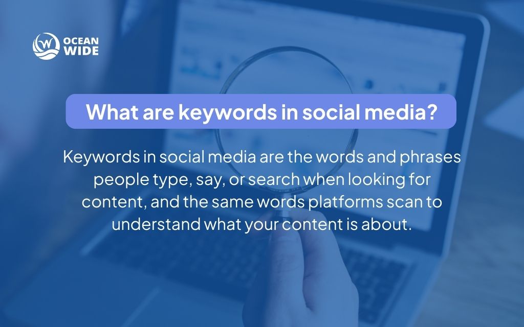 What are keywords in social media?