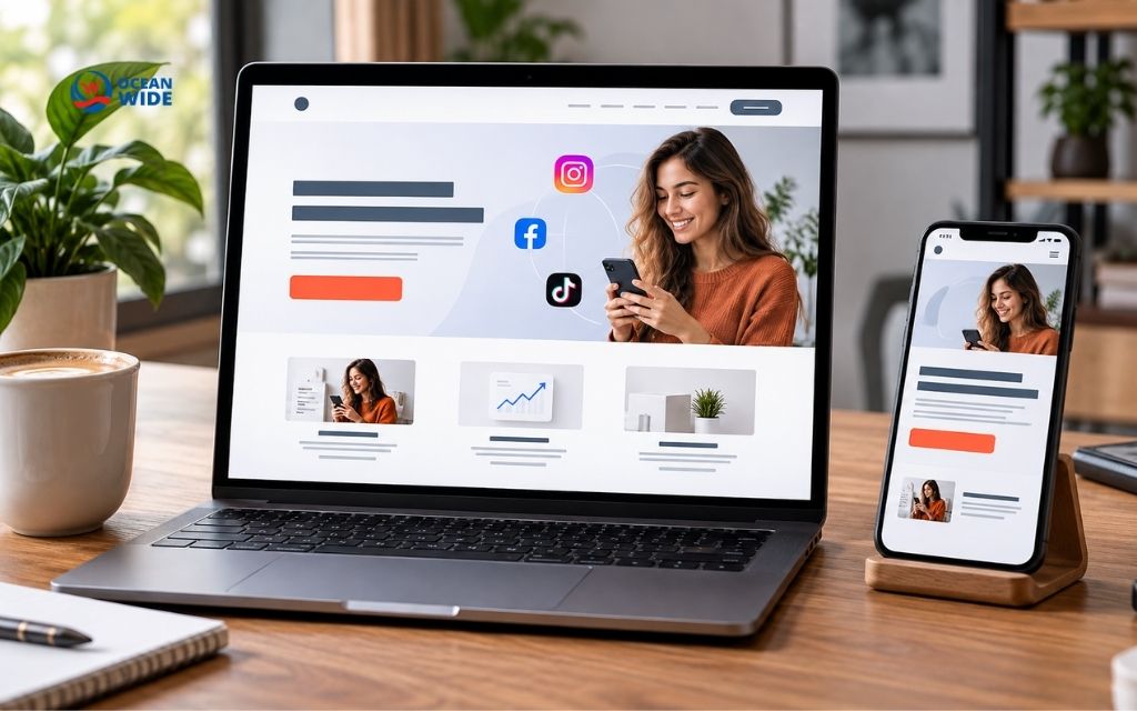 Dedicated campaign pages guide social visitors toward one clear next step